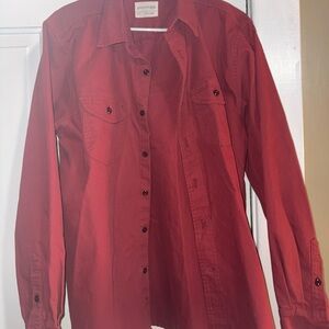 Grown and Sewn Red Cotton Shirt XL